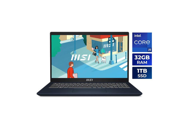 MSI Modern 15 H Laptop Intel Core i9-13900H 32GB Memory 1 TB NVMe SSD Intel Iris