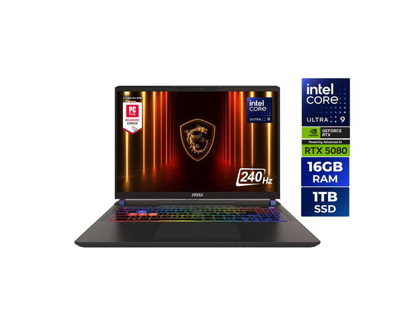 MSI Vector - LCD 16" QHD+ GeForce RTX 5080 Laptop GPU - Intel Core Ultra 9 275HX