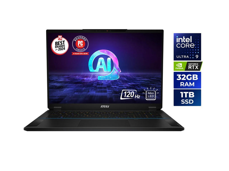 MSI Stealth - 18" GeForce RTX 4080 Laptop GPU - Intel Core Ultra 9 185H - 32GB