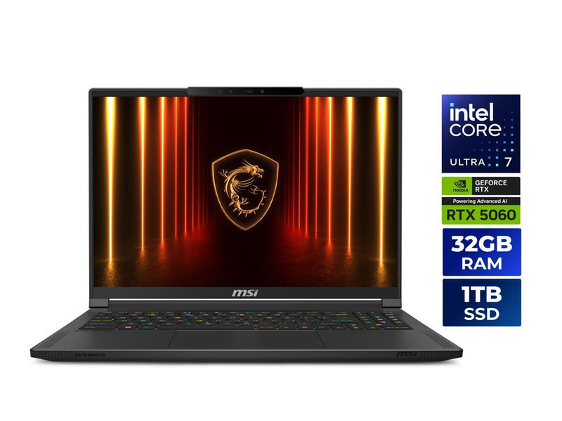 MSI Stealth 16 AI - 16" - GeForce RTX 5060 Laptop GPU - Intel Core Ultra7-255H