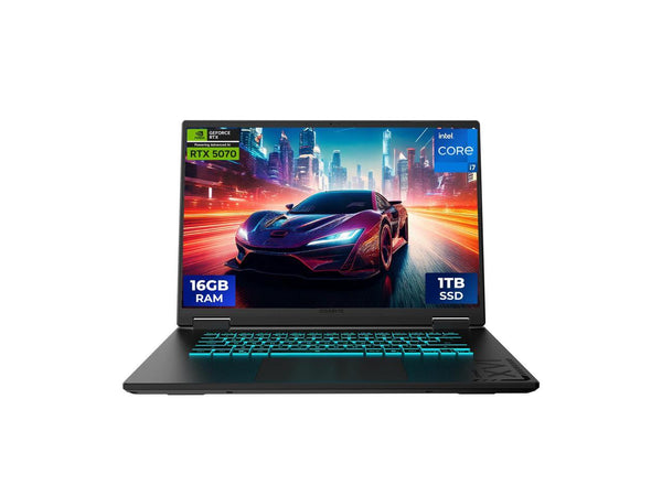 GIGABYTE - 16" GeForce RTX 5070 Laptop GPU - Intel Core i7-13620H  - 64GB Memory
