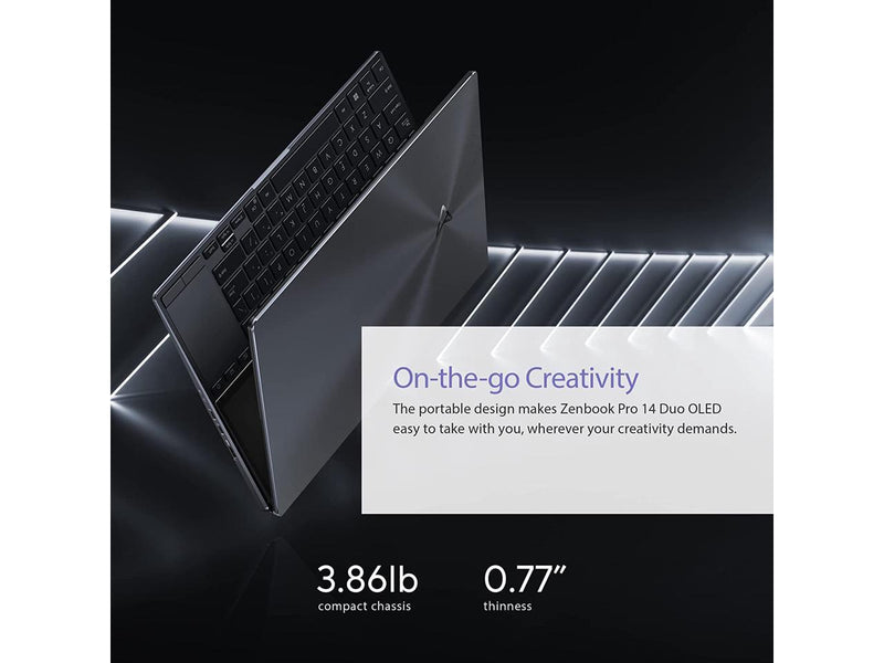 ASUS ZenBook Pro 14 Duo OLED 14.5" 2.8K OLED Touch, 120Hz Refresh Rate,