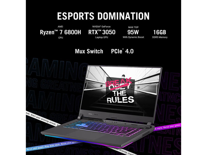 ASUS ROG Strix G15 (2022) Gaming Laptop, 15.6" FHD 144Hz, GeForce RTX 3050, AMD
