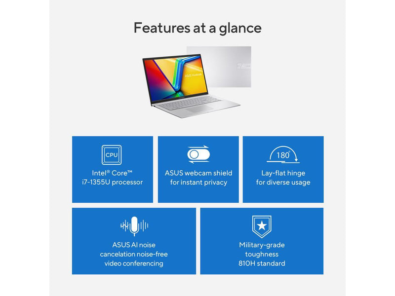 ASUS VivoBook 17.3"  Intel Core i7-1355U 16GB Memory 1 TB PCIe SSD Intel Iris Xe