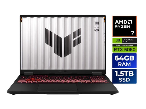 ASUS TUF Gaming A16 - 16" GeForce RTX 5060 Laptop GPU - AMD Ryzen 7 260  - 64GB