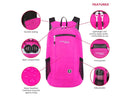 Swissdigital Fuchsia Seagull Foldable Backpack – Lightweight – 20L Large