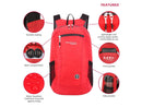 Swissdigital Red Seagull Foldable Backpack - Lightweight – 20L Large Capacity –