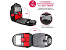 Swissdigital Black/Red Anti Bacterial Travel Backpack – 15.6? Laptop Pocket –