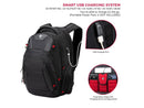 Swissdigital Black Circuit Business Travel Backpack - 15.6? Laptop Pocket –