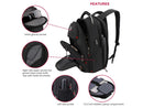 Swissdigital Black Pixel Business Backpack - Water Resistant – 15.6? Laptop