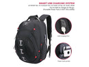 Swissdigital Black Pixel Business Backpack - Water Resistant – 15.6? Laptop