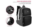 Swissdigital Grey and Black Empere USB Charging Backpack - 15.6? Laptop Pocket –