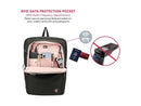Swissdigital KATY ROSE Black Massage Backpack - Stylish Travel & Work Bag with
