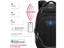 Swissdigital Black/Red TERABYTE Apple Find My Backpack, 15.6? Laptop Pocket -