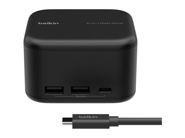 Belkin Connect USB-C 6-in-1 Core GaN Dock (Black)