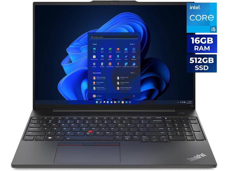 Lenovo ThinkPad E16 Gen 1 16.0" TouchScreen Intel Core i5-1335U 16GB RAM 512 GB