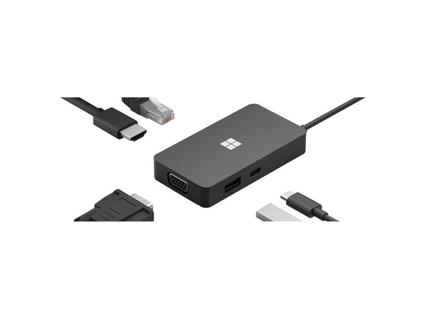 Microsoft USB-C Travel Hub - docking station - USB-C - VGA, HDMI - GigEhernet