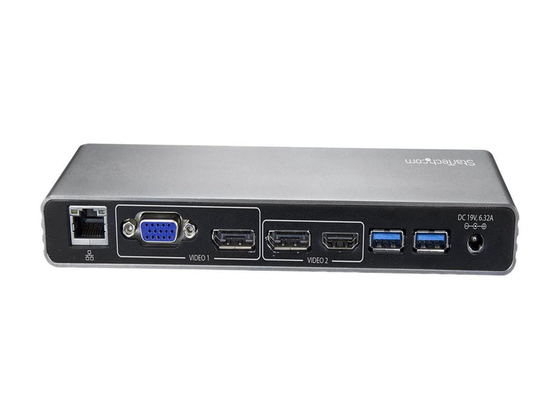 StarTech.com Gray TB3DK2DHV Thunderbolt 3 Dock Station - MacBook Pro & Windows -