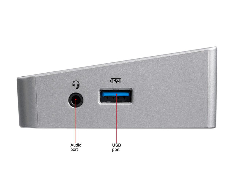 StarTech.com Black/Silver DK30CH2DEP USB C Dock - Triple 4K - 100W USB PD - Mac,