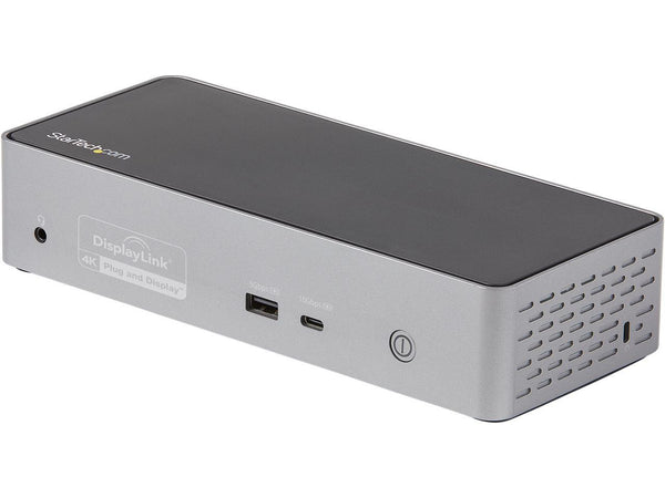 USB-C Dock, 4K 60Hz Quad Monitor DisplayPort & HDMI, Universal USB C Docking