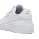 40036513 PUMA WOMEN'S CARINA LEATHER SNEAKER WHITE SILVER SIZE - Scratch & Dent