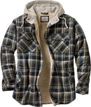 LEGENDARY WHITETAILS MEN'S HOODED SHIRT UPLAND PLAID - SIZE: MEN L - Brand New