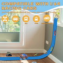 AQFR FLEX TRACK 15 FT STARTER SET FLEXIBLE RACE CAR RAMP TRACK (RACING BLUE) - Like New