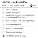 HP OFFICEJET PRO 8135E WIRELESS COLOR INKJET PRINTER SCAN FAX - BLACK/WHITE - Like New