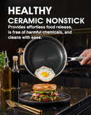 Tibbicc Stainless Steel Non Stick Frying Pan Lid PFOA Free - Brand New