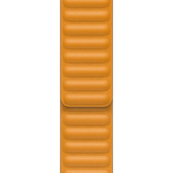 Apple Watch Band Leather Link 40mm M/L MY9E2AM/A - CALIFORNIA POPPY - Like New