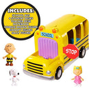 PEANUTS CHARLIE BROWN'S INTERACTIVE SCHOOL BUS TOY, 11-PIECES 45086 - MULTICOLOR - Like New