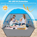 VENUSTAS BEACH TENT SUN SHELTER 3/4-5/6-7/8-10 PERSON UPF 50+, SKY BLUE - Like New