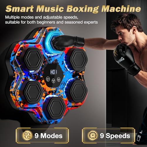TGLLM Music Boxing Machine, Bluetooth Gloves Ball Box Mount Machine - Multicolor - Like New