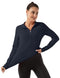 FKEEP Women's Long Sleeve Polo Shirt Ladies Golf Tennis Zipper V Neck - XL - Like New