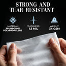 KEEP N STORE PACK OF 5 ANTI-SCRATCH POUCHES 9" X 12" ASP-912-5 - WHITE - Like New