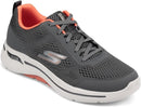 SKETCHERS SKECHERS MEN'S, GOWALK ARCH FIT IDYLLIC SNEAKER - 13 - CHARCOAL/ORANGE - Like New