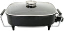 PAULA DEEN FPB-002-2-2 1400 WATT LARGE ELECTRIC SKILLET COOK GLASS - BLACK - Like New