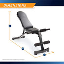 Marcy Multi-Purpose Adjustable Workout Utility Weight Bench, SB-228 - Black - Like New