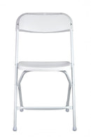 CHIVARI FOLDING CHAIR (STEEL-POLY CHAIR) BY CHIVARI CFPW-CX-T 10 PACK - WHITE - Like New
