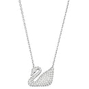 Swarovski Swan Necklace White Rhodium Finish 5007735 - Like New