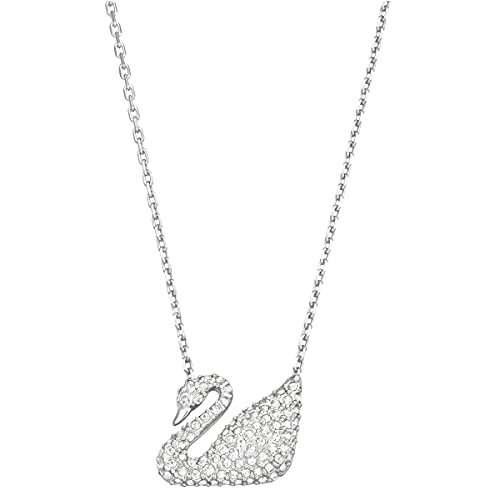 Swarovski Swan Necklace White Rhodium Finish 5007735 - Like New