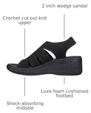 163394 Skechers Women's PIER-LITE - MEMORY MAKER Black/Black Size 8 - Like New