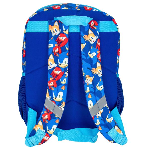 SEGA SONIC THE HEDGEHOG KIDS' 10L SINGLE BACKPACK - BLUE - Brand New