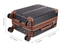 20 Carry On Spinner Luggage IHONEY ABS Expandable Trolley Case - Black - Like New