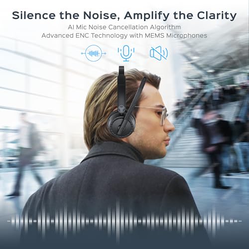 TREBLAB C7-Pro Wireless Bluetooth Headset 45H Playtime Bluetooth 5.3 40mm - Brand New