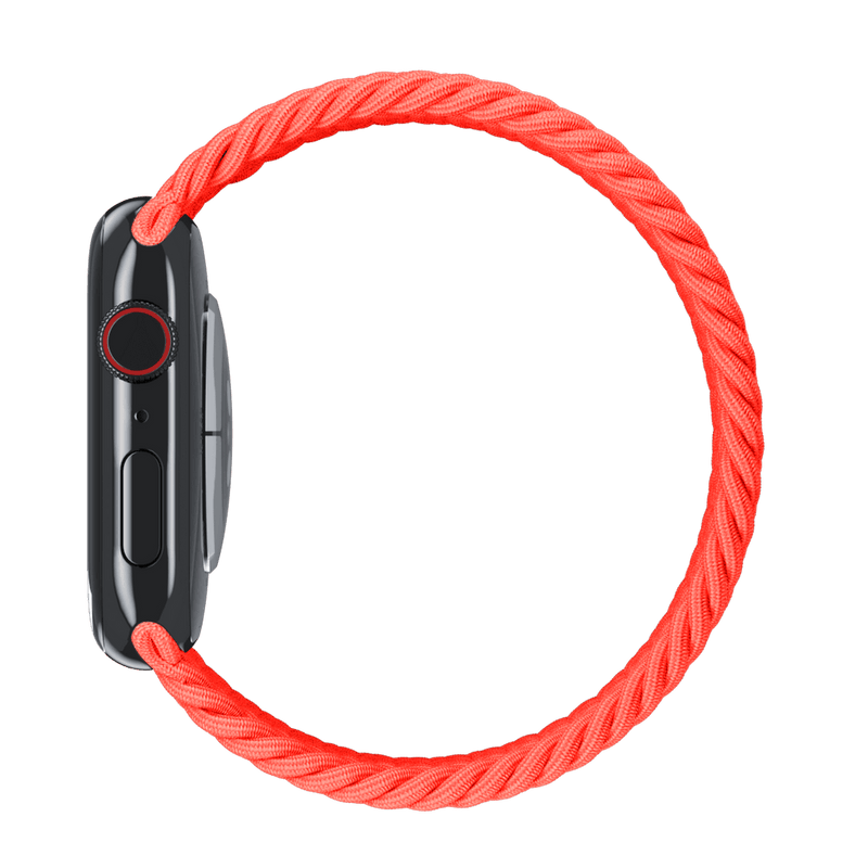 APPLE WATCH BRAIDED SOLO LOOP 40MM - SIZE 2 - ELECTRIC ORANGE - Like New