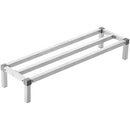 VEVOR ALUMINUM DUNNAGE RACK 48” X 14” FOOD FLOOR RACK, 8” OFF THE FLOOR - SILVER - Like New