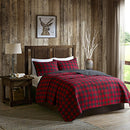 Woolrich Reversible Quilt Set, Bedding Set, King/Cal King - Buffalo Check Red - Like New