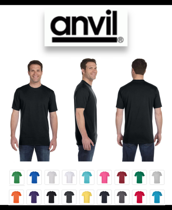 ANVIL 780 Adult Midweight Ringspun T-Shirt New