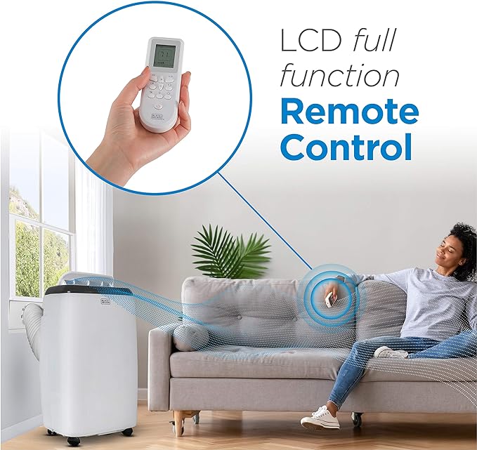 BLACK+DECKER 8,000 BTU Portable Air Conditioner Remote Control - Scratch & Dent